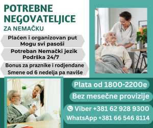Posao za Negovateljice
